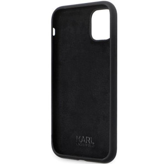 Karl Lagerfeld KLHCN61SMHKNPK obal pro iPhone 11 / Xr - černý silikonový Ikonik Metal Pin