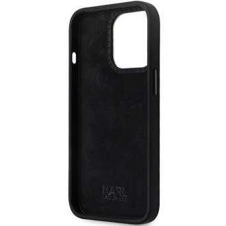 Pouzdro Karl Lagerfeld KLHCP13XSMHCNPK pro iPhone 13 Pro Max 6,7&quot; - černý silikonový C kovový kolík