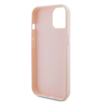 Pouzdro Karl Lagerfeld 3D Rubber Glitter Logo pro iPhone 15 - růžové