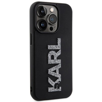 Pouzdro Karl Lagerfeld 3D Rubber Glitter Logo pro iPhone 15 Pro Max - černé