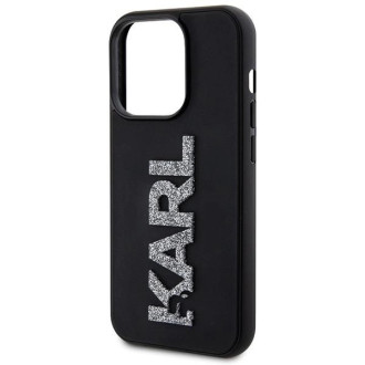 Pouzdro Karl Lagerfeld 3D Rubber Glitter Logo pro iPhone 15 Pro Max - černé