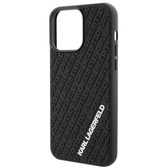 Pouzdro Karl Lagerfeld 3D Rubber Multi Logo pro iPhone 15 Pro Max - černé