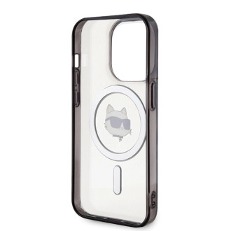 Karl Lagerfeld IML Choupette´s Head MagSafe pouzdro pro iPhone 15 Pro - průhledné