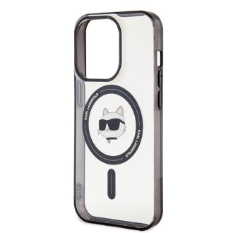 Karl Lagerfeld IML Choupette´s Head MagSafe pouzdro pro iPhone 15 Pro - průhledné