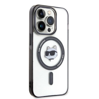 Karl Lagerfeld IML Choupette´s Head MagSafe pouzdro pro iPhone 15 Pro - průhledné