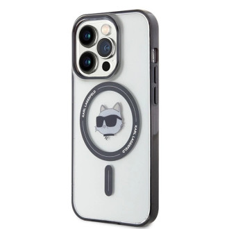 Karl Lagerfeld IML Choupette´s Head MagSafe pouzdro pro iPhone 15 Pro - průhledné