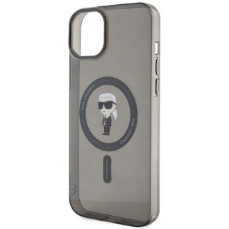 Karl Lagerfeld IML Ikonik MagSafe pouzdro pro iPhone 15 Plus - černé