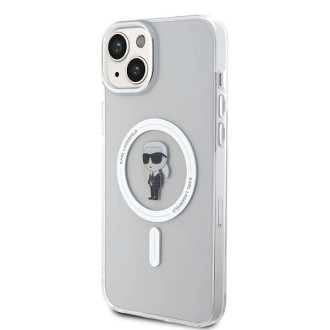 Karl Lagerfeld IML Ikonik MagSafe pouzdro pro iPhone 15 Plus - průhledné