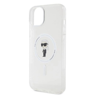 Karl Lagerfeld IML Ikonik MagSafe pouzdro pro iPhone 15 Plus - průhledné