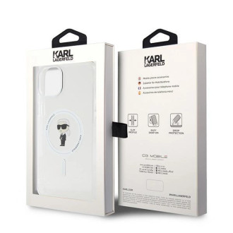 Karl Lagerfeld IML Ikonik MagSafe pouzdro pro iPhone 15 Plus - průhledné