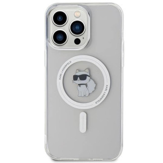Pouzdro Karl Lagerfeld IML Choupette MagSafe pro iPhone 15 Pro Max - průhledné