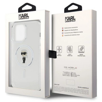 Karl Lagerfeld IML Ikonik MagSafe pouzdro pro iPhone 15 Pro Max - průhledné