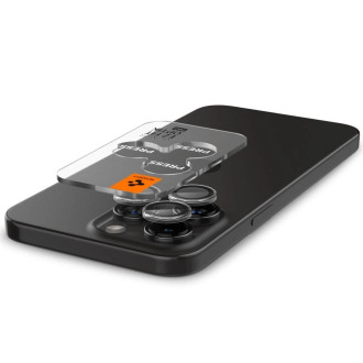 Spigen Glass tR EZ Fit Optik Pro 2 Pack, křišťálově čisté – iPhone 15 Pro/15 Pro Max