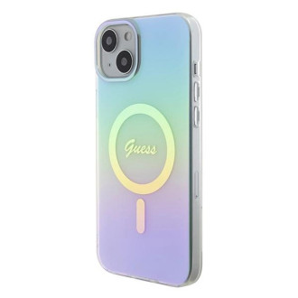 Guess GUHMP15MHITSQ iPhone 15 Plus 6,7&quot; tyrkysový/tyrkysový pevný obal IML Iridescent MagSafe