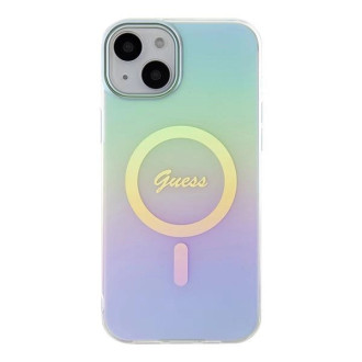 Guess GUHMP15MHITSQ iPhone 15 Plus 6,7&quot; tyrkysový/tyrkysový pevný obal IML Iridescent MagSafe