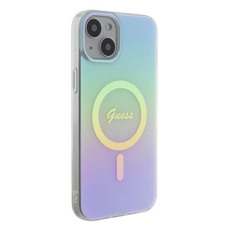 Guess GUHMP15MHITSQ iPhone 15 Plus 6,7&quot; tyrkysový/tyrkysový pevný obal IML Iridescent MagSafe