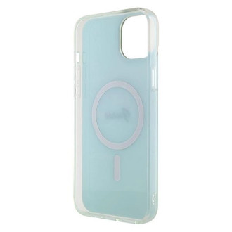 Guess GUHMP15MHITSQ iPhone 15 Plus 6,7&quot; tyrkysový/tyrkysový pevný obal IML Iridescent MagSafe