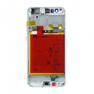 Huawei P10 Lite LCD Display + Dotyková Deska + Přední Kryt White (Service Pack)