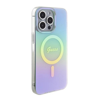 Guess GUHMP15XHITSQ iPhone 15 Pro Max tyrkysový/tyrkysový pevný obal IML Iridescent MagSafe