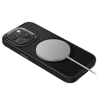Uniq pouzdro Keva iPhone 15 Pro Max 6.7&quot; Magclick Charging black/carbon black