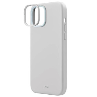 Uniq Lino Hue iPhone 15 pouzdro 6,1&quot; Magclick Charging světle šedá/křídově šedá