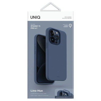 Uniq Lino Hue iPhone 15 Pro 6,1&quot; pouzdro Magclick Charging tmavě modrá/námořnická modrá