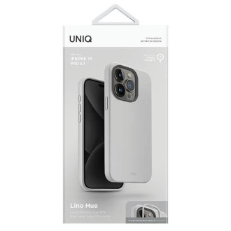 Uniq Lino Hue iPhone 15 Pro 6,1&quot; pouzdro Magclick Charging světle šedá/křídově šedá