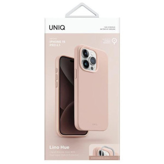 Uniq Lino Hue iPhone 15 Pro 6,1&quot; pouzdro Magclick Charging pink/blush pink