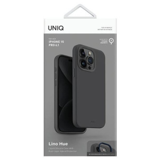 Uniq Lino Hue iPhone 15 Pro 6,1&quot; pouzdro Magclick Charging šedá/uhlově šedá