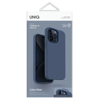 Uniq Lino Hue iPhone 15 Pro Max 6,7&quot; pouzdro Magclick Charging tmavě modrá/námořnická modrá