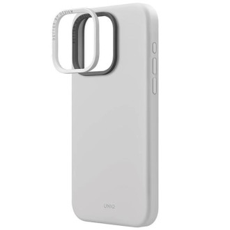 Uniq Lino Hue iPhone 15 Pro Max 6,7&quot; pouzdro Magclick Charging světle šedá/křídově šedá