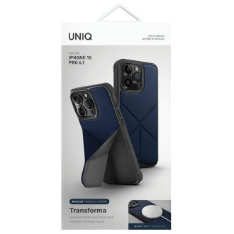 Uniq pouzdro Transforma iPhone 15 Pro 6.1&quot; Magclick Charging blue/electric blue