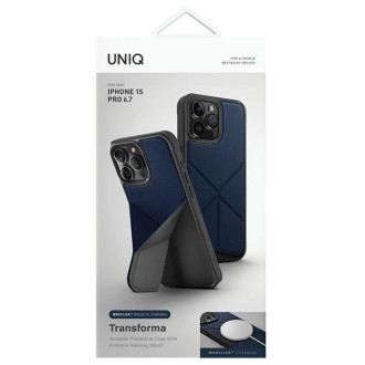 Uniq pouzdro Transforma iPhone 15 Pro Max 6,7&quot; Magclick Charging blue/electric blue