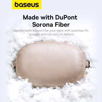 Sedák na opěrku hlavy auta Baseus ComfortRide Series ze 2 materiálů - béžový