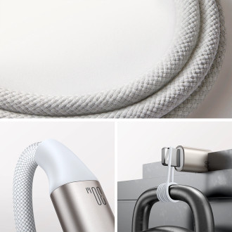 Lightning kabel Joyroom 2 v 1 a indukční nabíječka pro Apple Watch 1,5 m bílá (S-IW011)