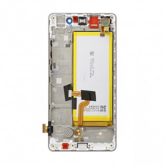 Huawei  P8 Lite LCD Display + Dotyková Deska + Přední Kryt White (Service Pack)