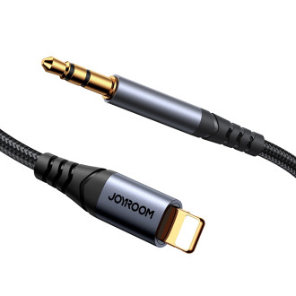 Stereo audio kabel Joyroom AUX 3,5 mm mini jack - Lightning pro iPhone iPad 1,2 m černý (SY-A06)
