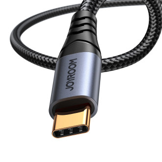 Stereofonní audio kabel Joyroom AUX 3,5 mm mini jack - USB-C pro telefon 1,2 m černý (SY-A07)