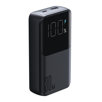 Powerbanka Joyroom 30W 10000mAh s vestavěným Lightning a USB-C kabely černá (JR-PBC06)