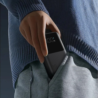 Powerbanka Joyroom 30W 10000mAh s vestavěným Lightning a USB-C kabely černá (JR-PBC06)