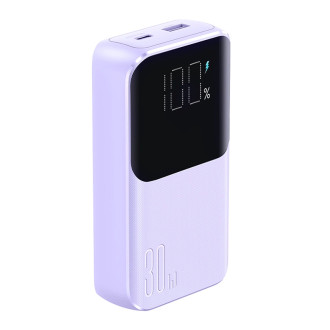 Powerbanka Joyroom 30W 10000mAh s vestavěným Lightning a USB-C kabely fialové (JR-PBC06)