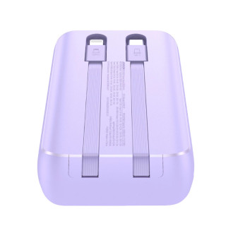 Powerbanka Joyroom 30W 10000mAh s vestavěným Lightning a USB-C kabely fialové (JR-PBC06)