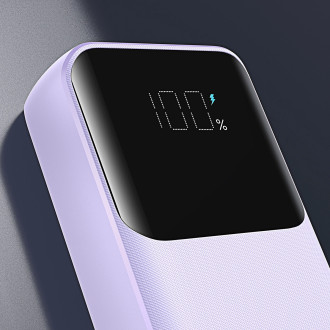 Powerbanka Joyroom 30W 10000mAh s vestavěným Lightning a USB-C kabely fialové (JR-PBC06)