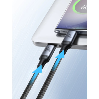 Kabel 2 v 1 Joyroom Speedy série SA21-1T2 USB-C - USB-C / USB-C 1,5 m černý