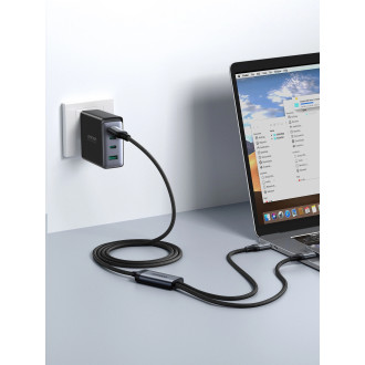 Kabel 2 v 1 Joyroom Speedy série SA21-1T2 USB-C - USB-C / USB-C 1,5 m černý