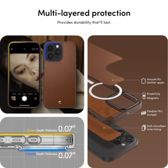 Spigen CYRILL KAJUK MAG MAGSAFE IPHONE 15 PRO SEDLO HNĚDÉ