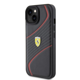 Ferrari FEHCP15SPTWK iPhone 15 6,1&quot; černo/černé pevné pouzdro Twist Metal Logo