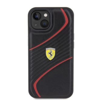 Ferrari FEHCP15SPTWK iPhone 15 6,1&quot; černo/černé pevné pouzdro Twist Metal Logo