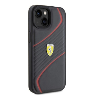 Ferrari FEHCP15SPTWK iPhone 15 6,1&quot; černo/černé pevné pouzdro Twist Metal Logo