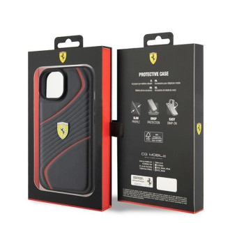 Ferrari FEHCP15SPTWK iPhone 15 6,1&quot; černo/černé pevné pouzdro Twist Metal Logo